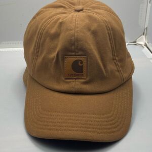 Carhartt Brown Canvas Insulated Cap w/ Back Flap Warmer Workwear Hat Unisex